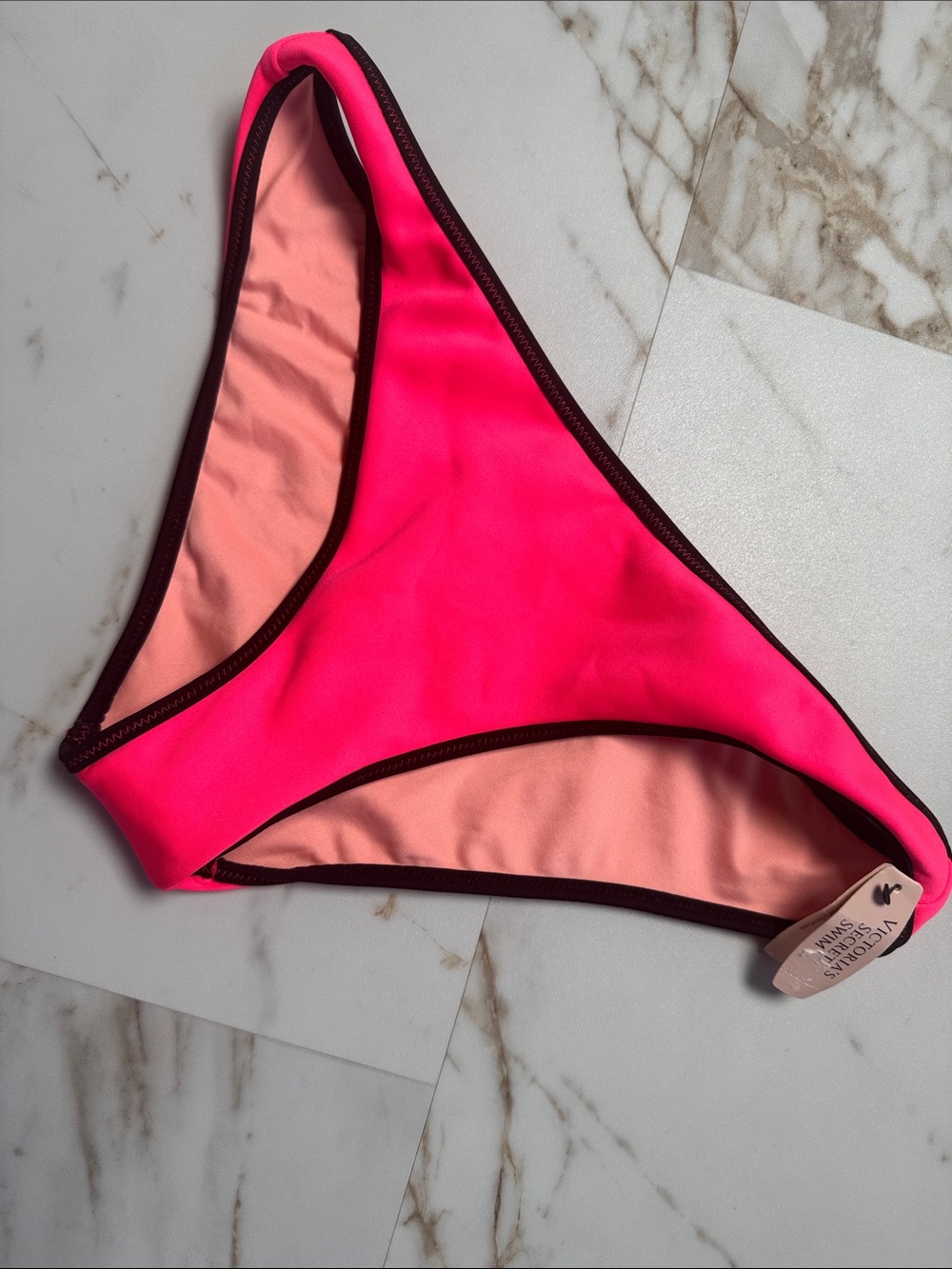 NWT Victorias Secret Swim The Cheeky Bikini Bottoms Bright Pink Resortwear